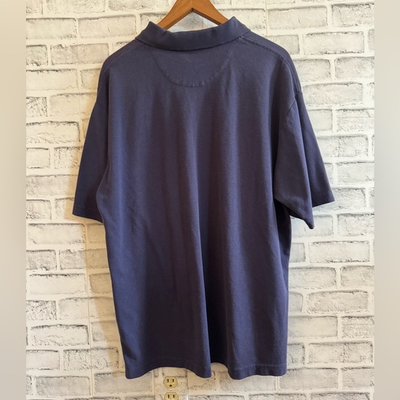 Men’s Georgia Tech navy blue embroidered logo collared polo SS collar shirt XL - Picture 2 of 4